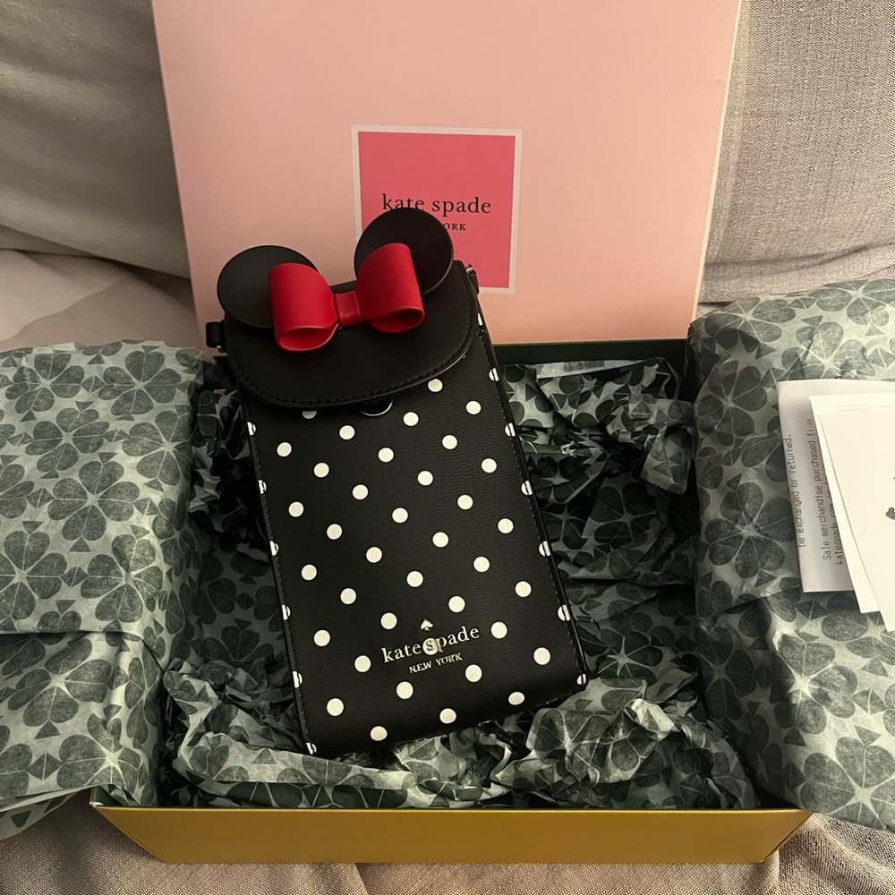 Kate Spade Black Polka Dot Minnie Mouse Bag